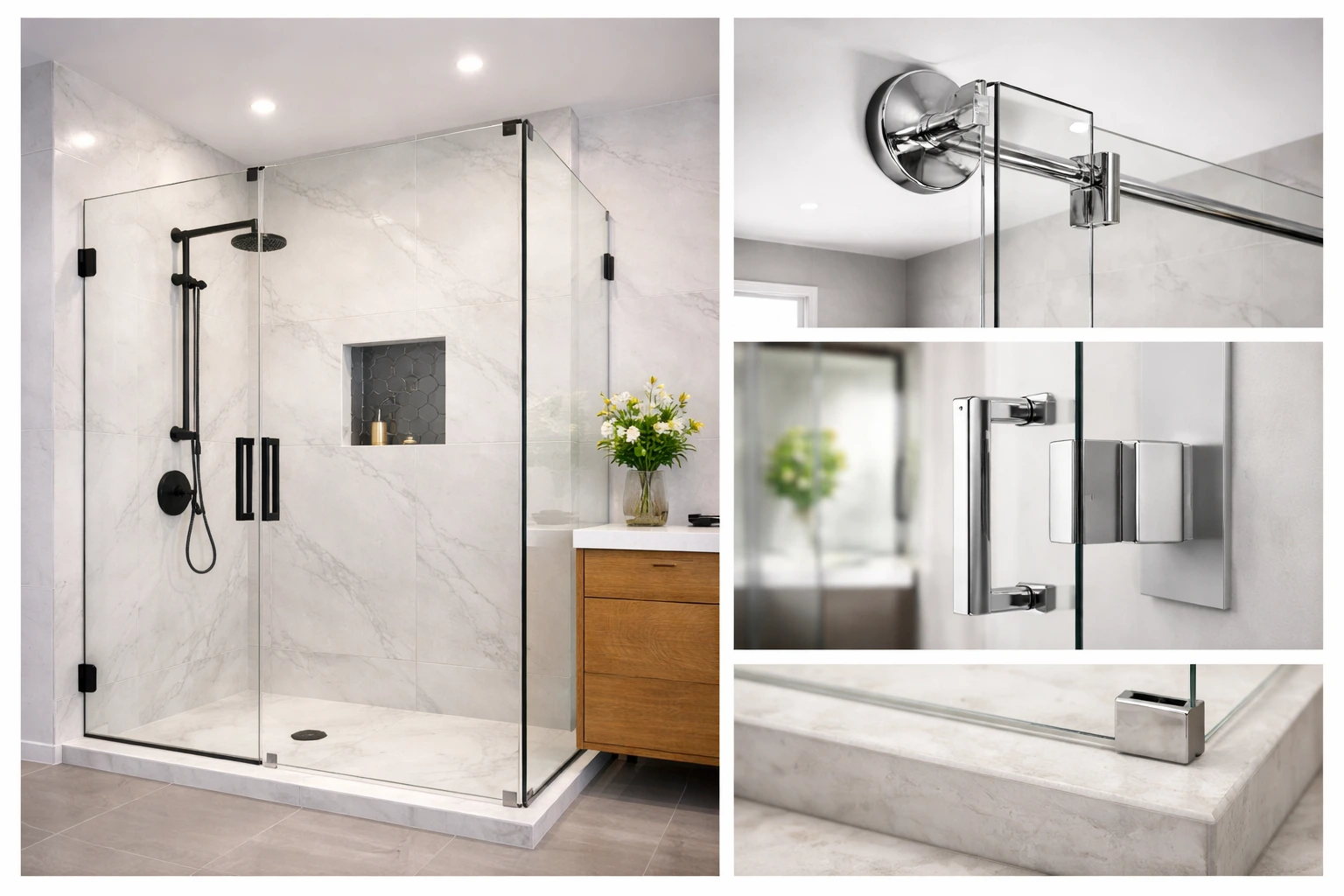 Custom frameless shower doors in NYC